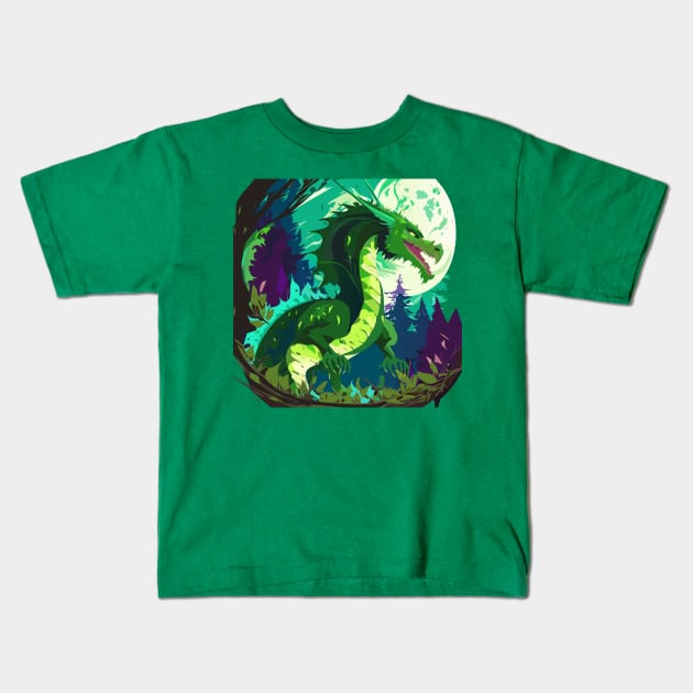 Earth Dragon Kids T-Shirt by joneskey